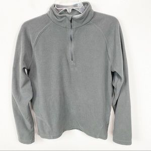 Mens Reebok Gray Quarter Zip Fleece Shirt